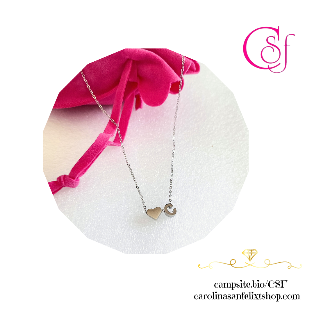 Collar con Letra y Corazón CSF CUSTOM