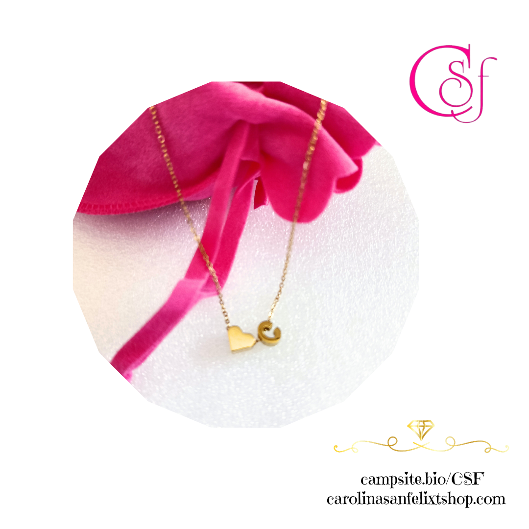 Collar con Letra y Corazón CSF CUSTOM