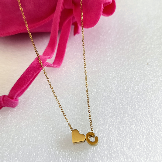 Collar con Letra y Corazón CSF CUSTOM