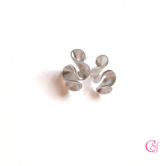 Pendientes Viento de plata esterlina