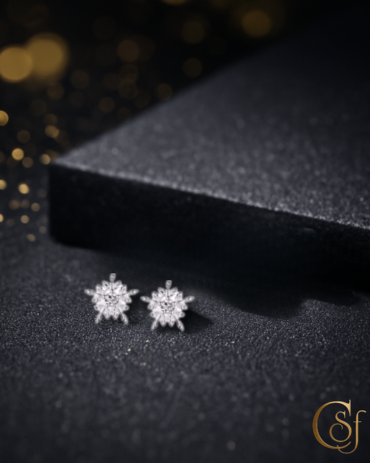 Pendientes Solitario Moissanita – Plata 925 (Color D · VVS1) – Corte EX