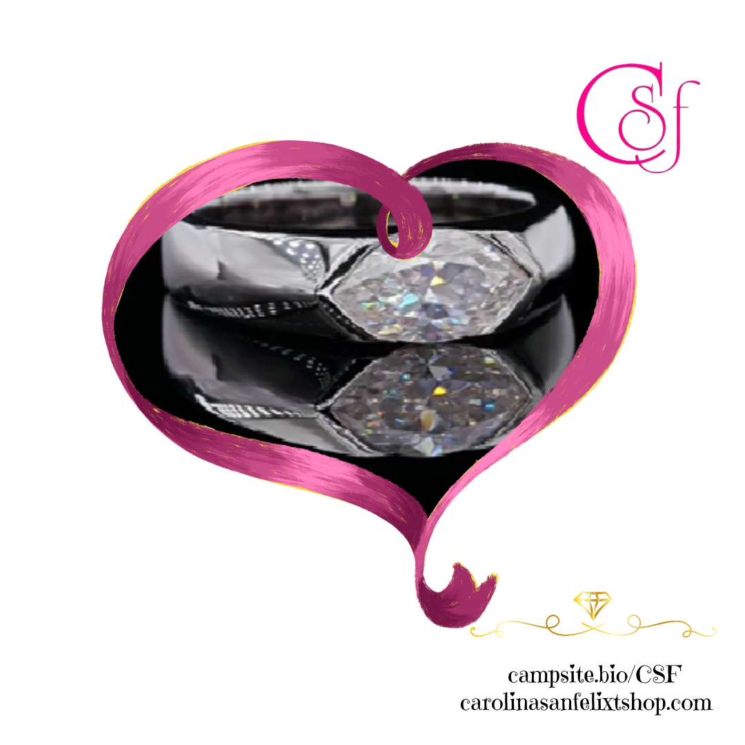 Anillo Moissanita corte Marquesa Unisex