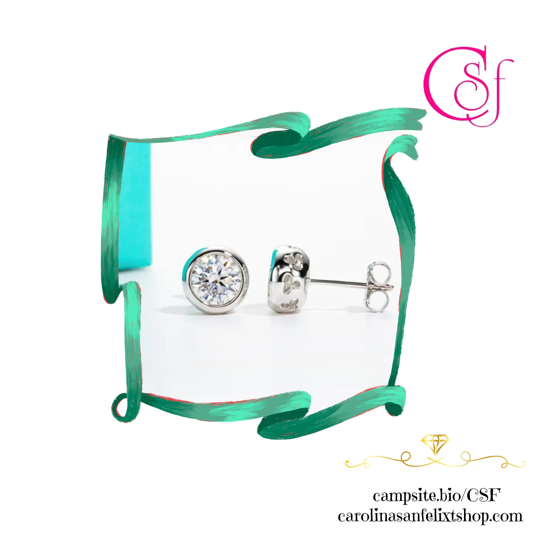 Pendientes circulares Moissanita 1ct
