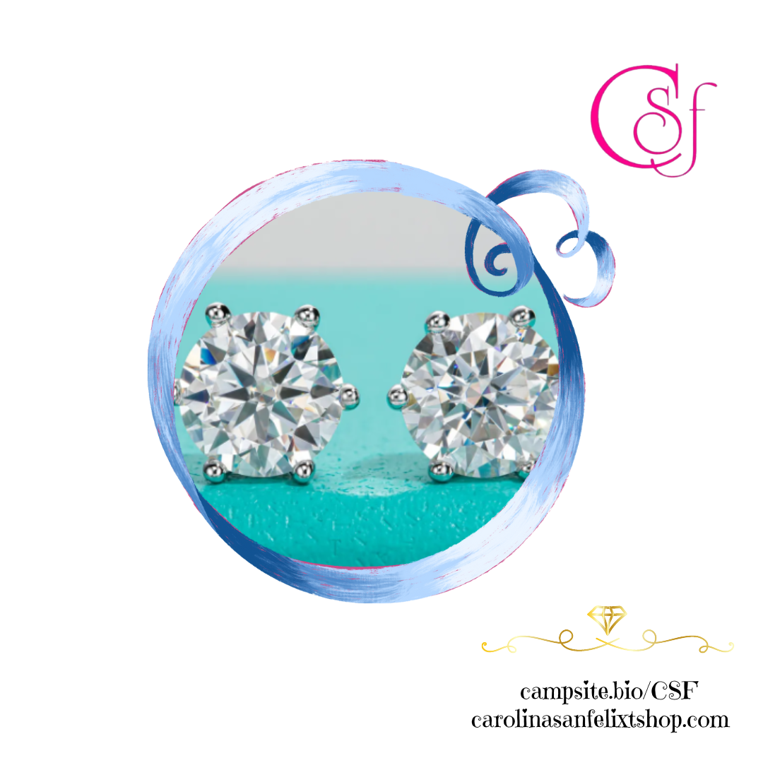 Pendientes de Moissanita 1ct