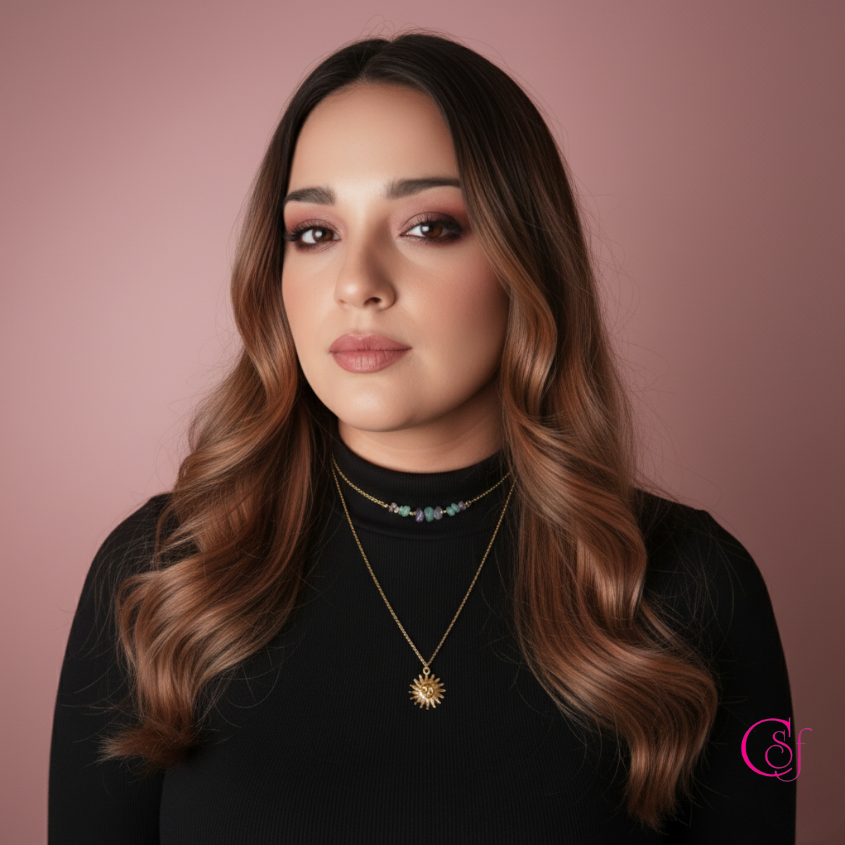 Collar Doble CSF Style – Sol Dorado, Amatista & Amazonita