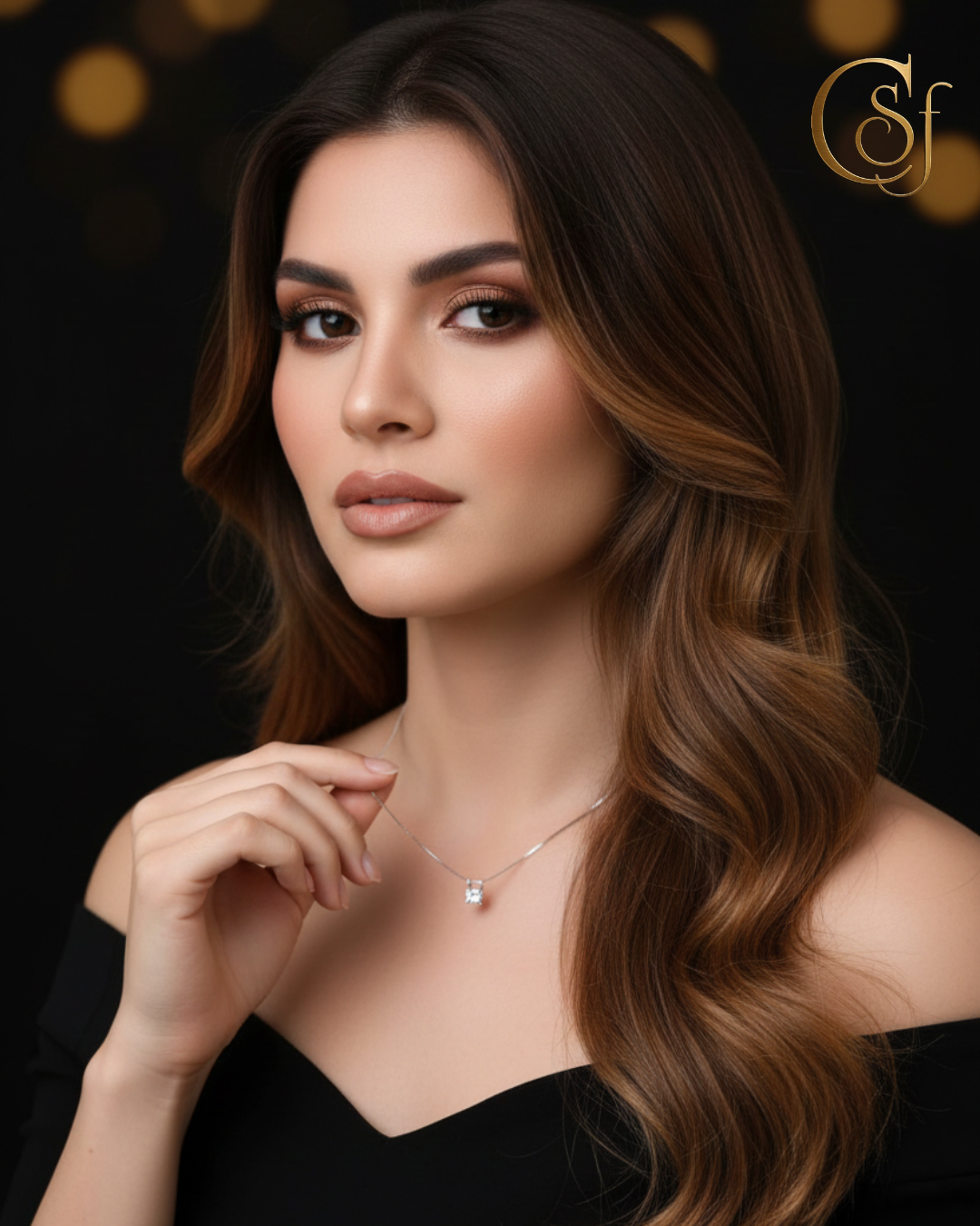 Cadena Solitario Moissanita 0.5ct – Plata 925 (Rodiada / Baño de Oro 18K)