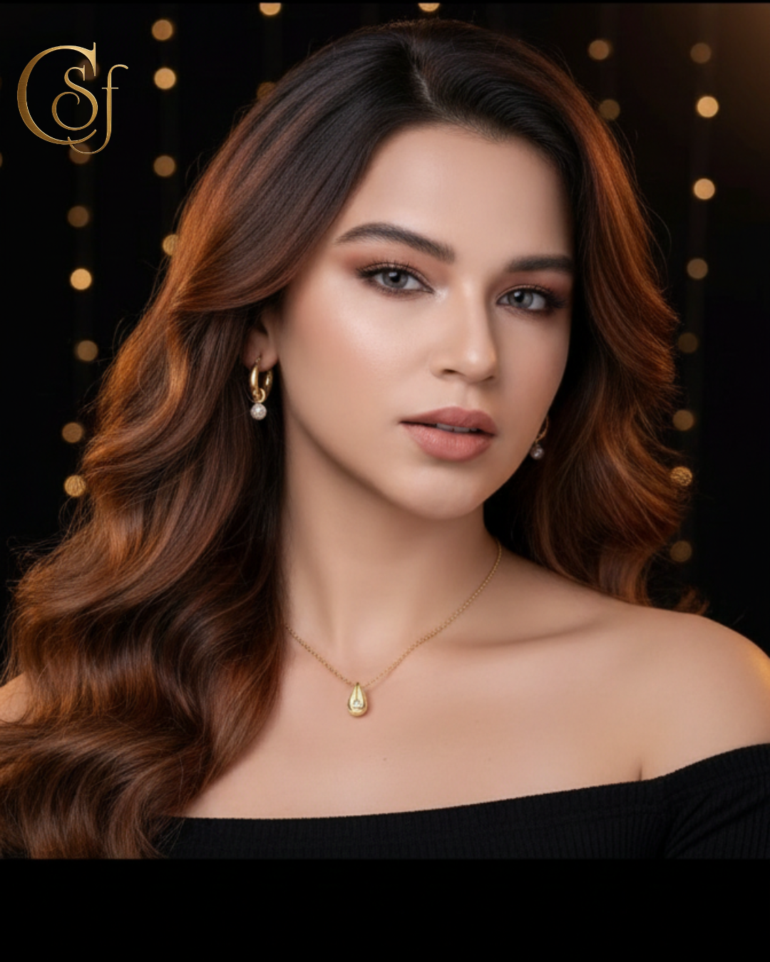Collar Gota de Moissanita 0.1ct VVS1 – Plata 925 Baño Oro 18K (40 cm)