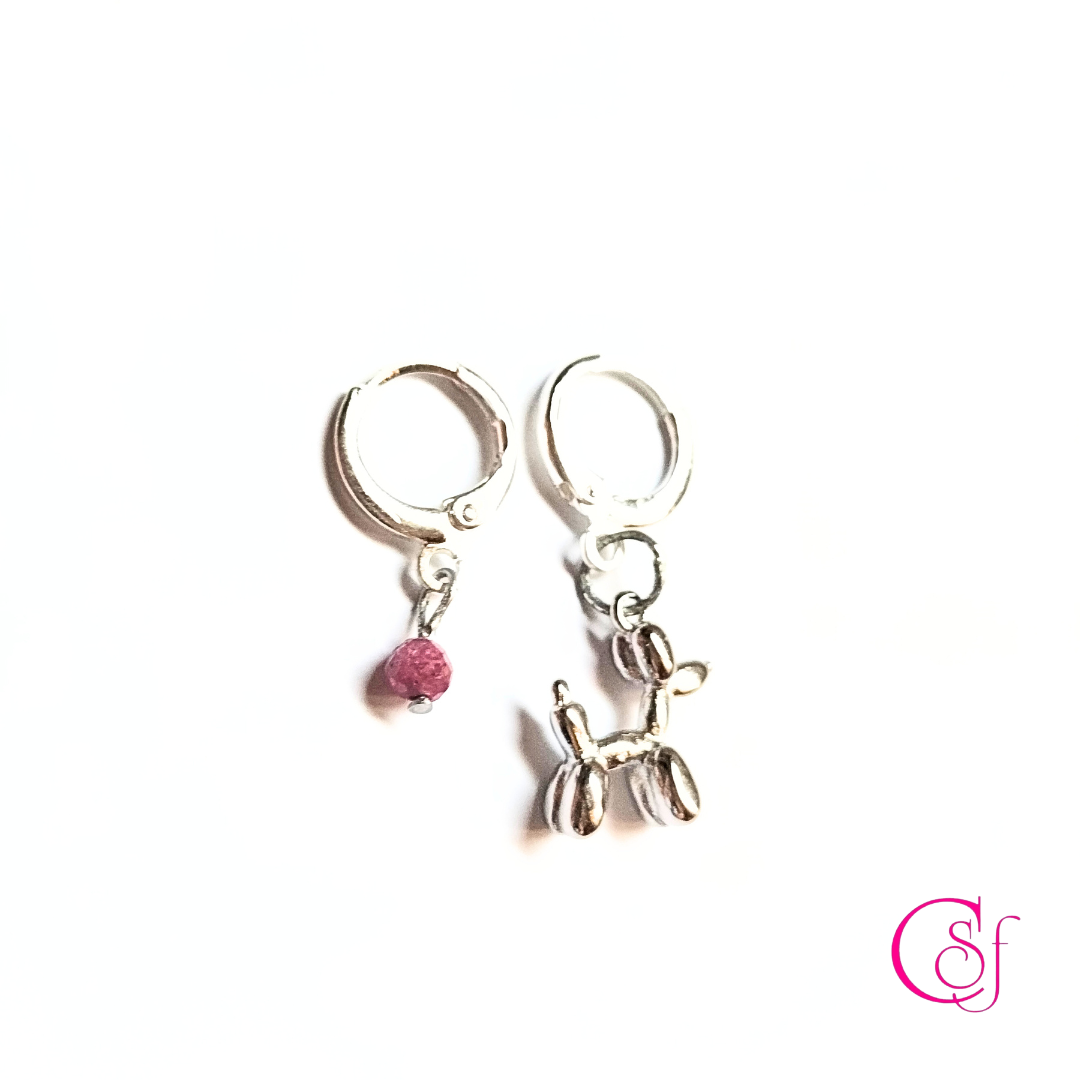 Pendientes Rubí y BalloonDog