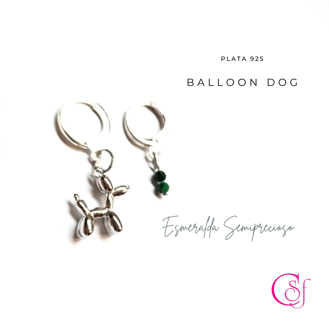Pendientes BaloonDOg Esmeraldas
