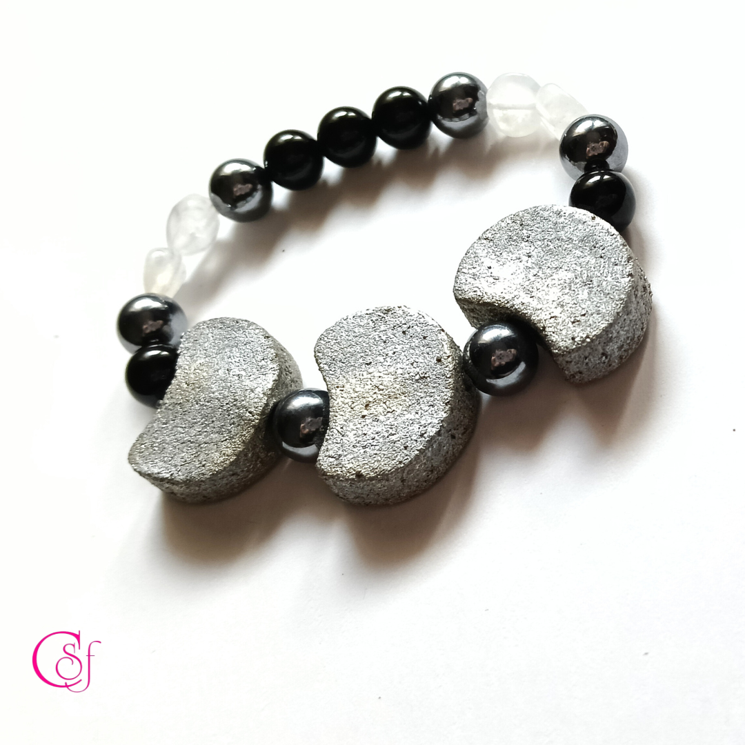 Pulsera de Turmalina - Piedra Lunar - Terahertz