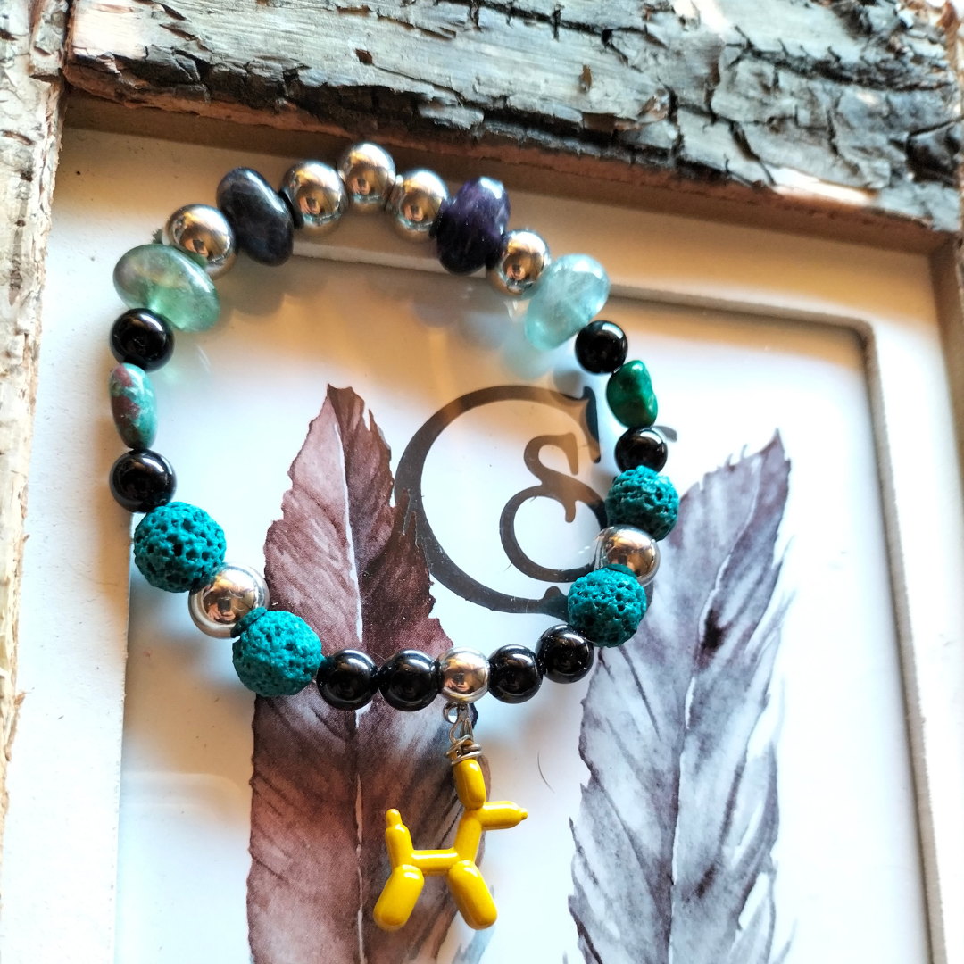 Pulsera BalloonDog Fluorita turmalina