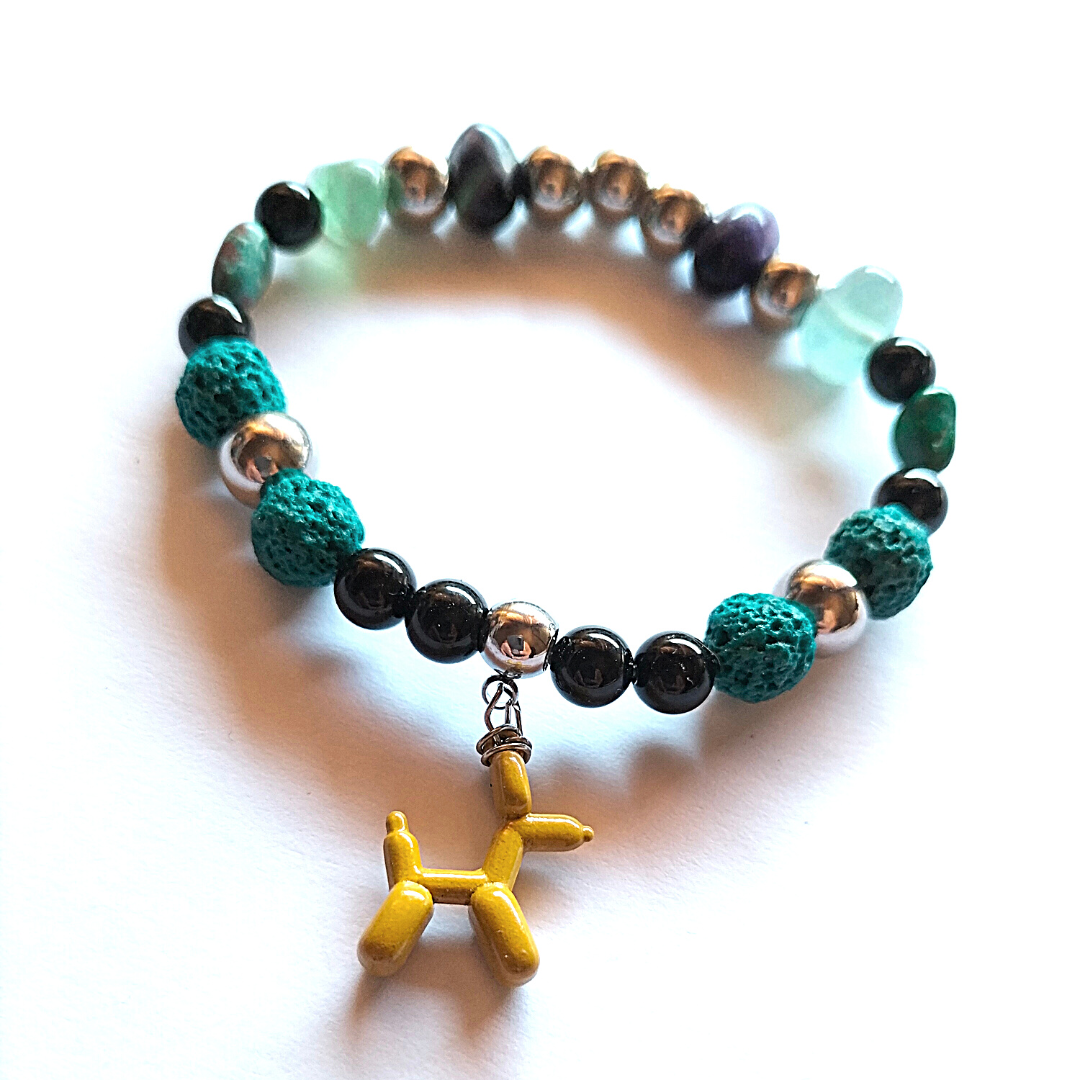 Pulsera BalloonDog Fluorita turmalina