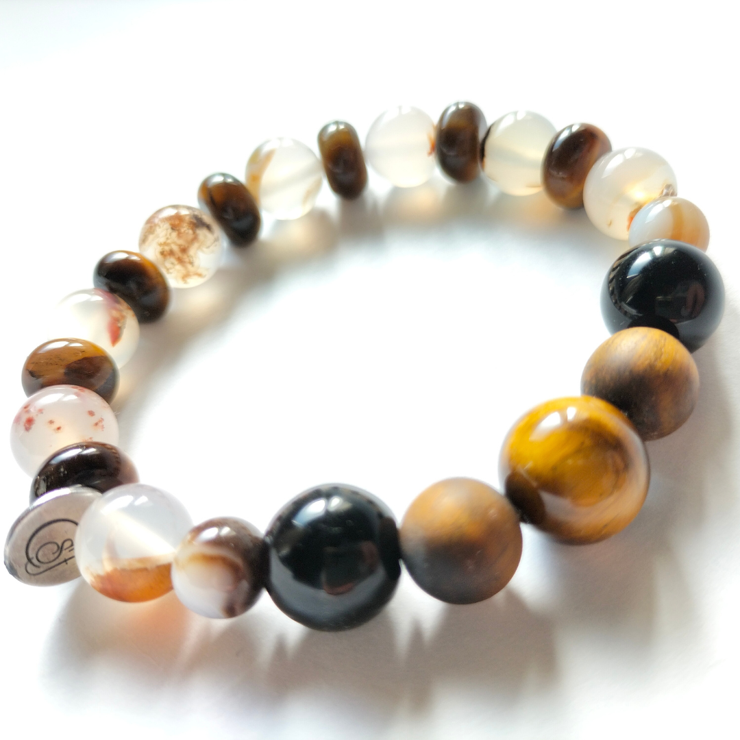 Pulsera Elite SAntonys Onix Ojo de Tigre Madera