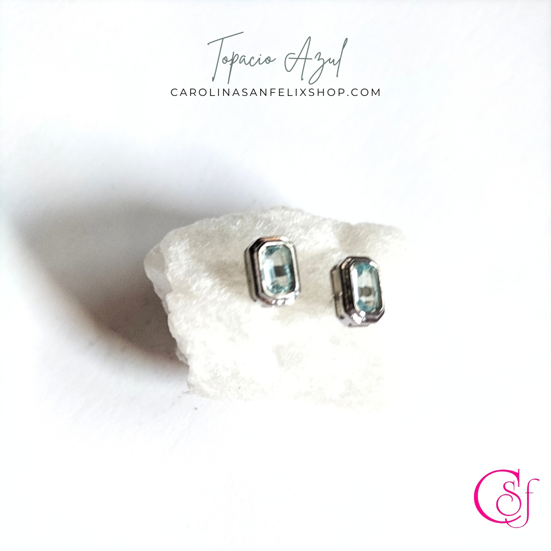 Topacio azul ·  Trend Magic CSF · Pendientes Azul Silente