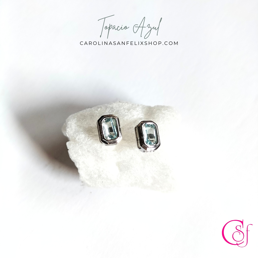 Topacio azul ·  Trend Magic CSF · Pendientes Azul Silente