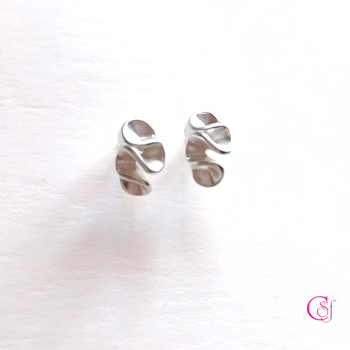 Pendientes Viento de plata esterlina