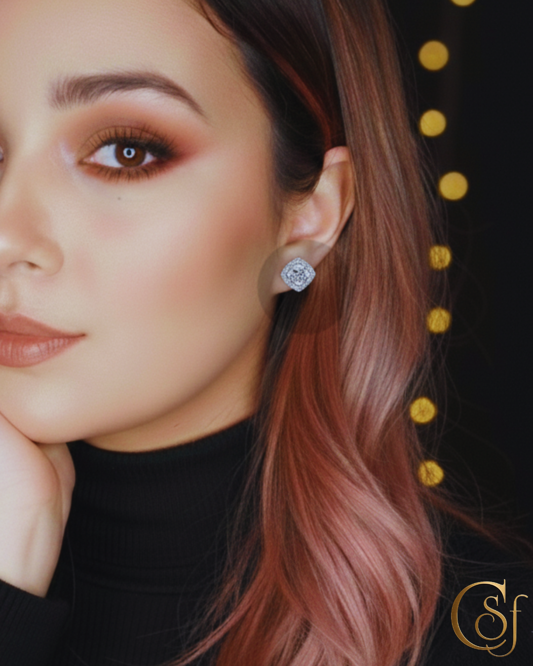 Pendientes Solitario Moissanita – Plata 925 (Color D · VVS1) – Corte EX