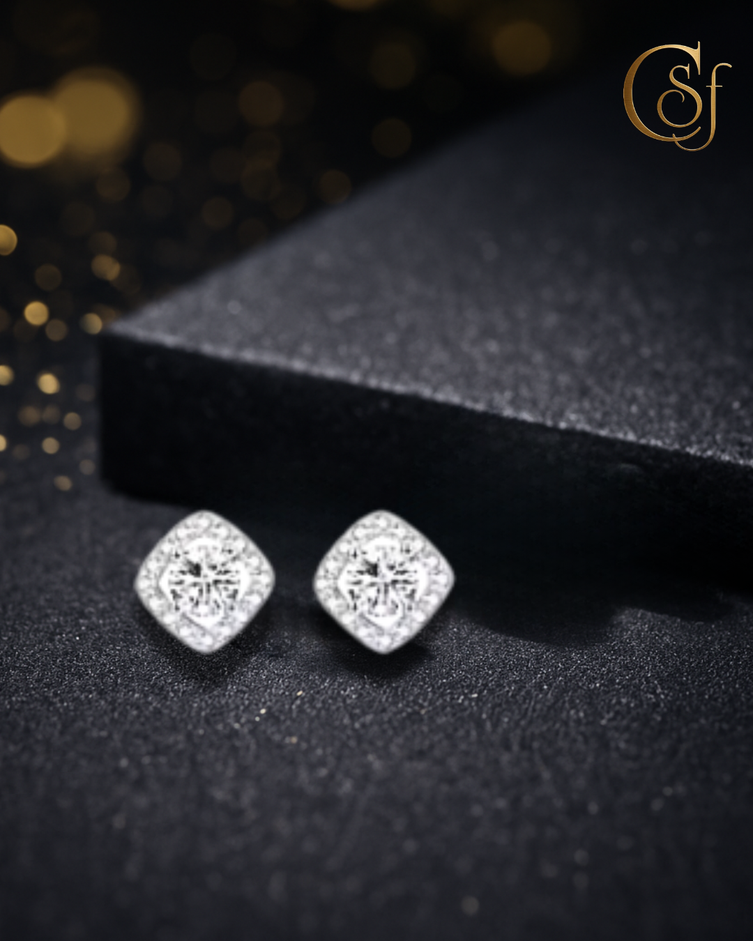 Pendientes Solitario Moissanita – Plata 925 (Color D · VVS1) – Corte EX