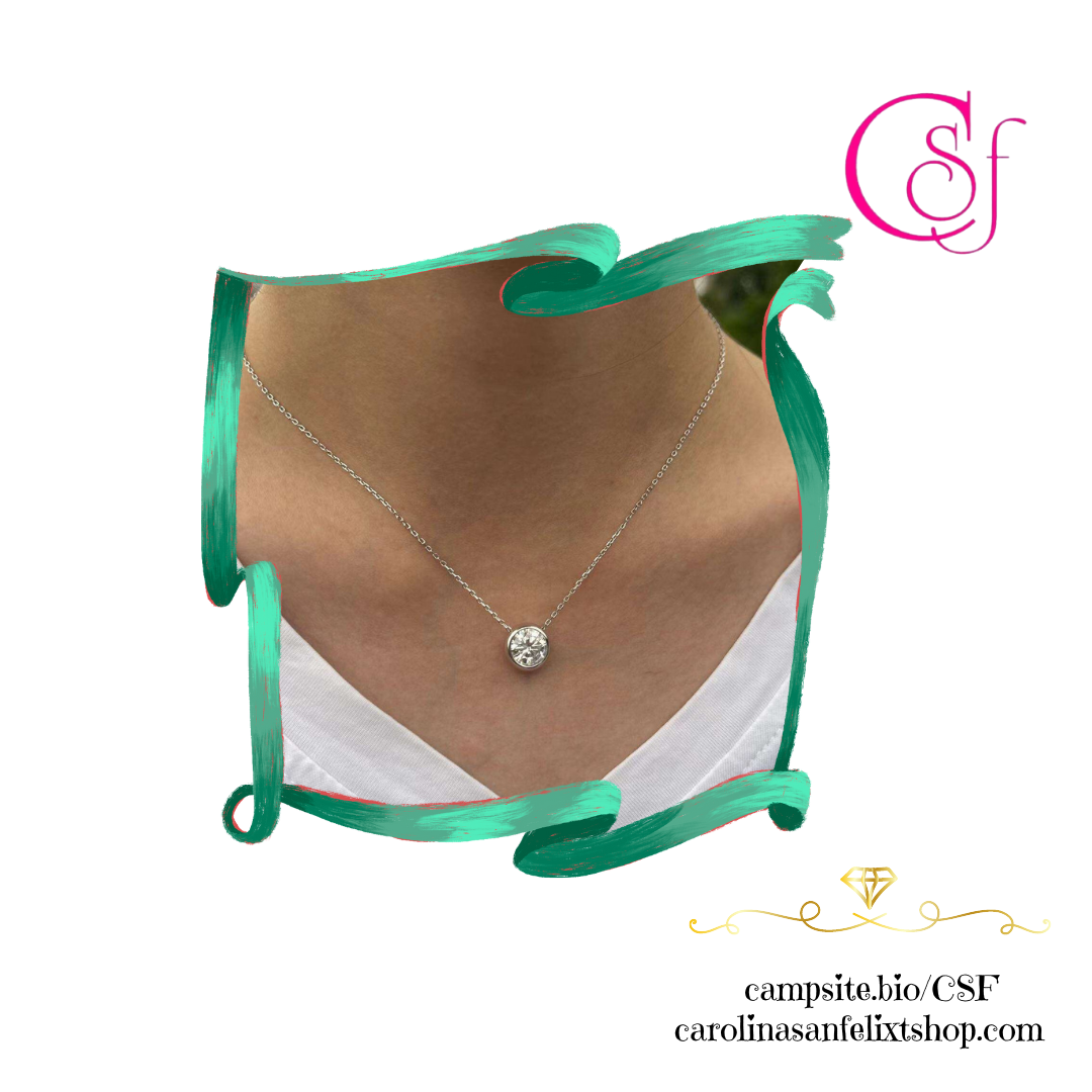 Collar Moissanita 0.5 ct