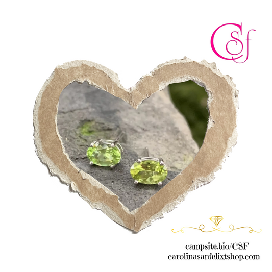 Peridoto (olivino) pendientes Plata 925