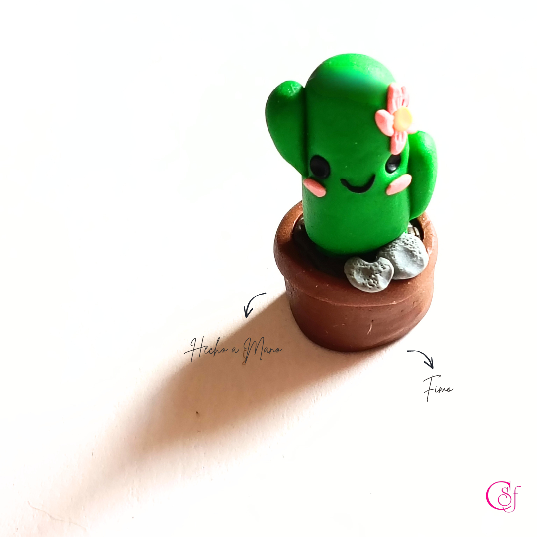 Broche Cactus KAWAII · Mini Obra de Arte CSF