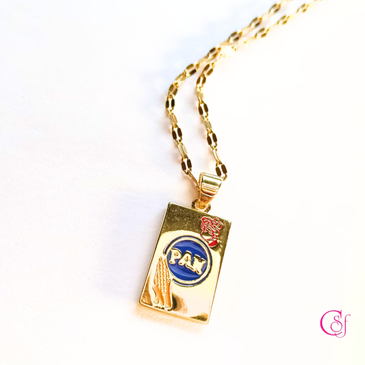 Collar Dorado CSF – “Orgullo Venezolano” Diseño de Autor en Acero Inoxidable