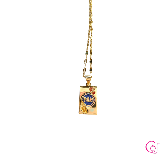 Collar Dorado CSF – “Orgullo Venezolano” Diseño de Autor en Acero Inoxidable