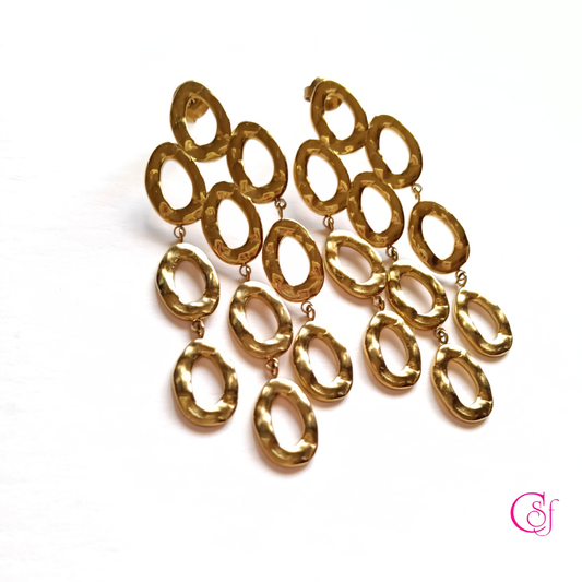 Pendientes largos livianos abstracto