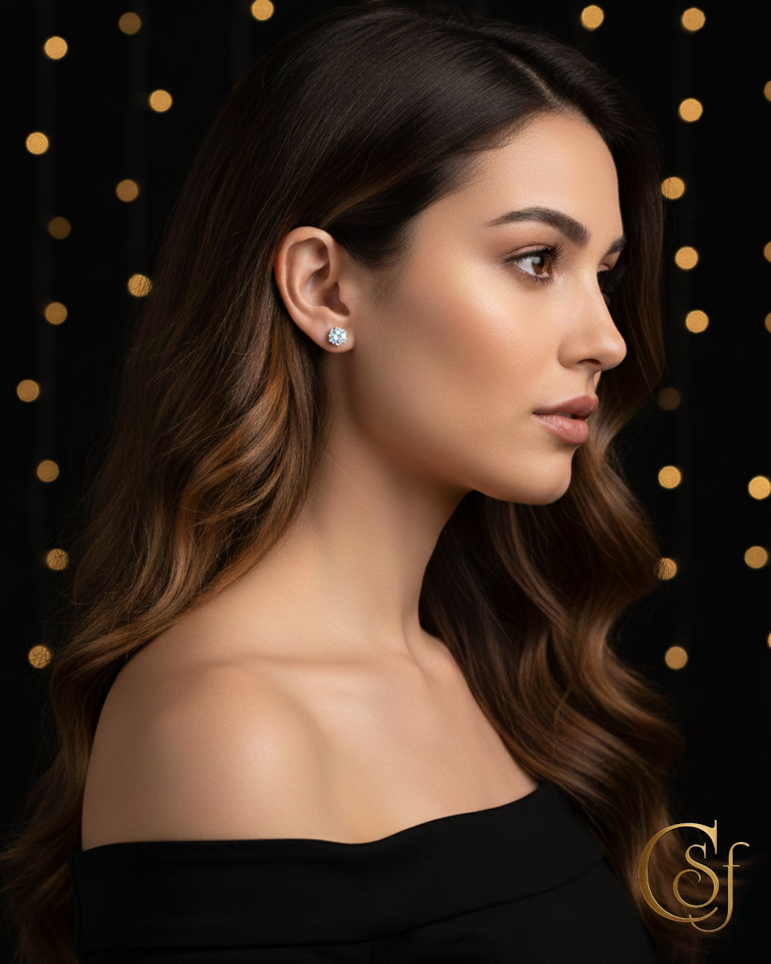 Pendientes Solitario Moissanita – Plata de Ley 925 (0.5ct · 1ct) – Pasador de Cuatro Puntas