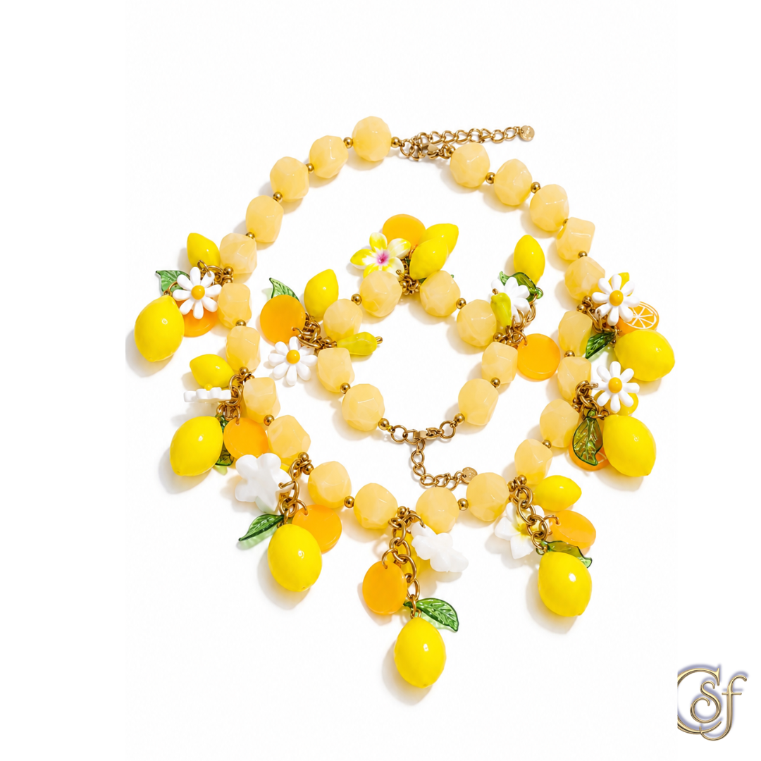 Collar Limone Amalfi · Resina y Acero Inoxidable 316L