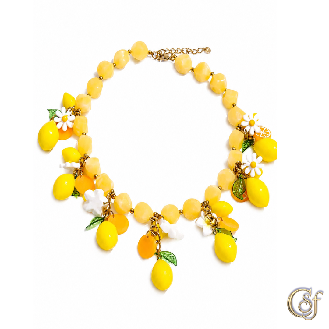 Collar Limone Amalfi · Resina y Acero Inoxidable 316L