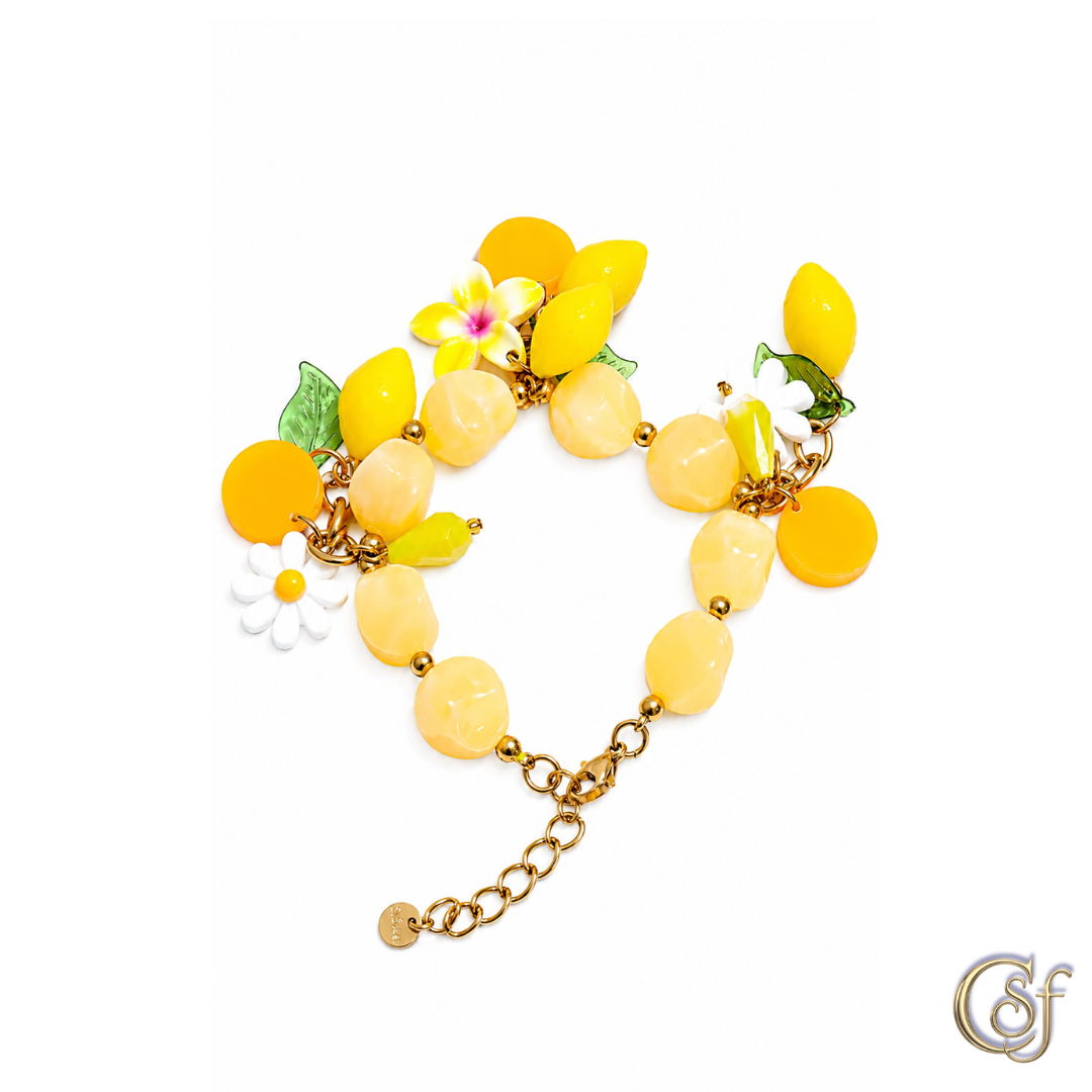 Collar Limone Amalfi · Resina y Acero Inoxidable 316L