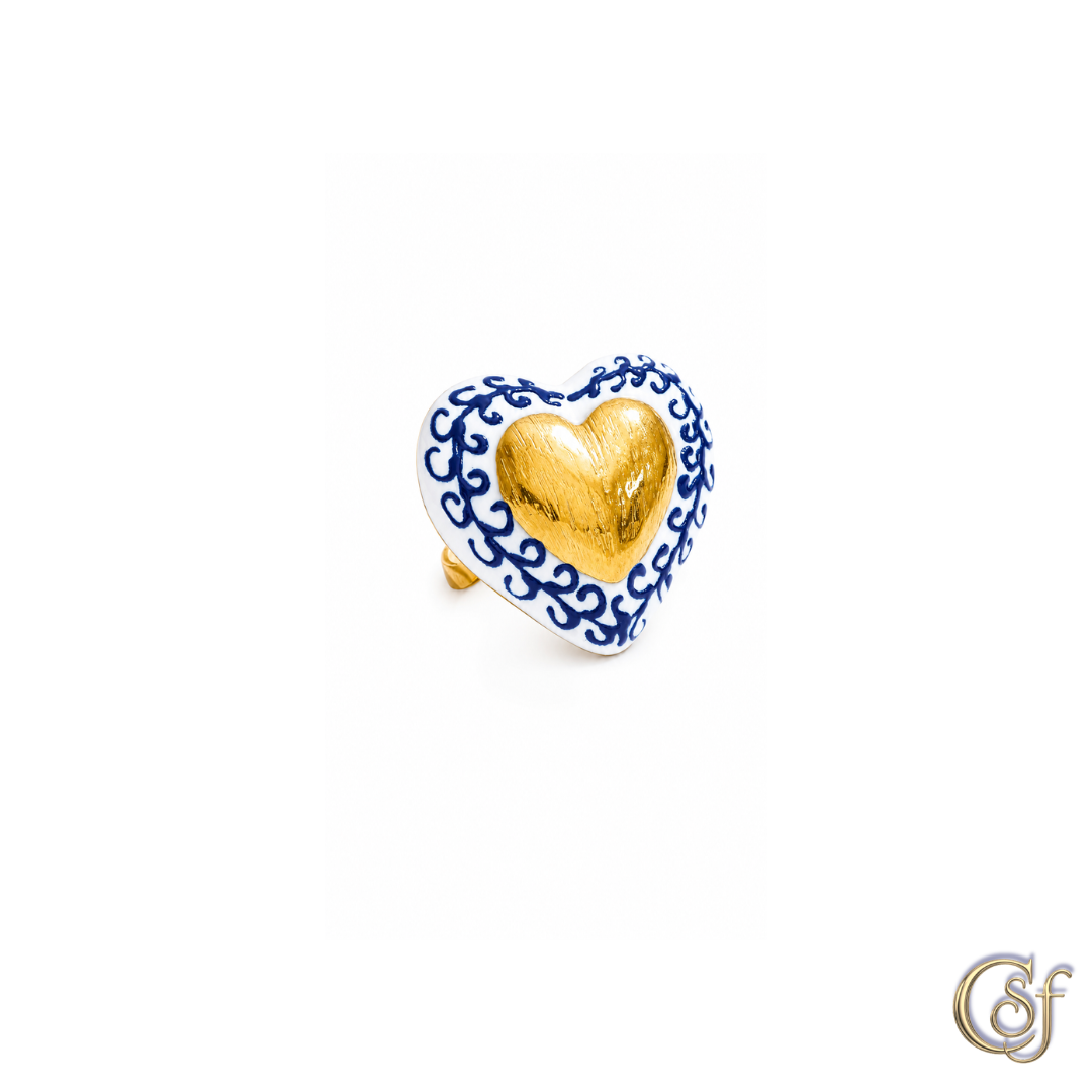 Anillo Cuore di Amalfi · Ajustable · Acero Inoxidable 316L
