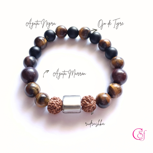 Trend Magic CSF · Pulsera de Poder y Equilibrio OJO DE TIGRE Y ÁGATA