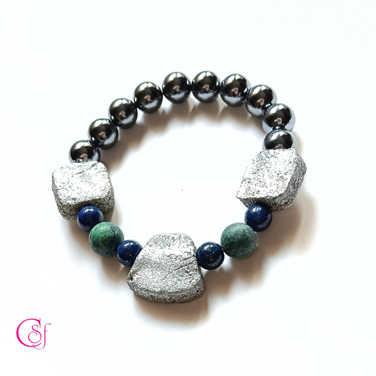 Pulsera Terahertz - Lapizlazuli - Turmalina Africana