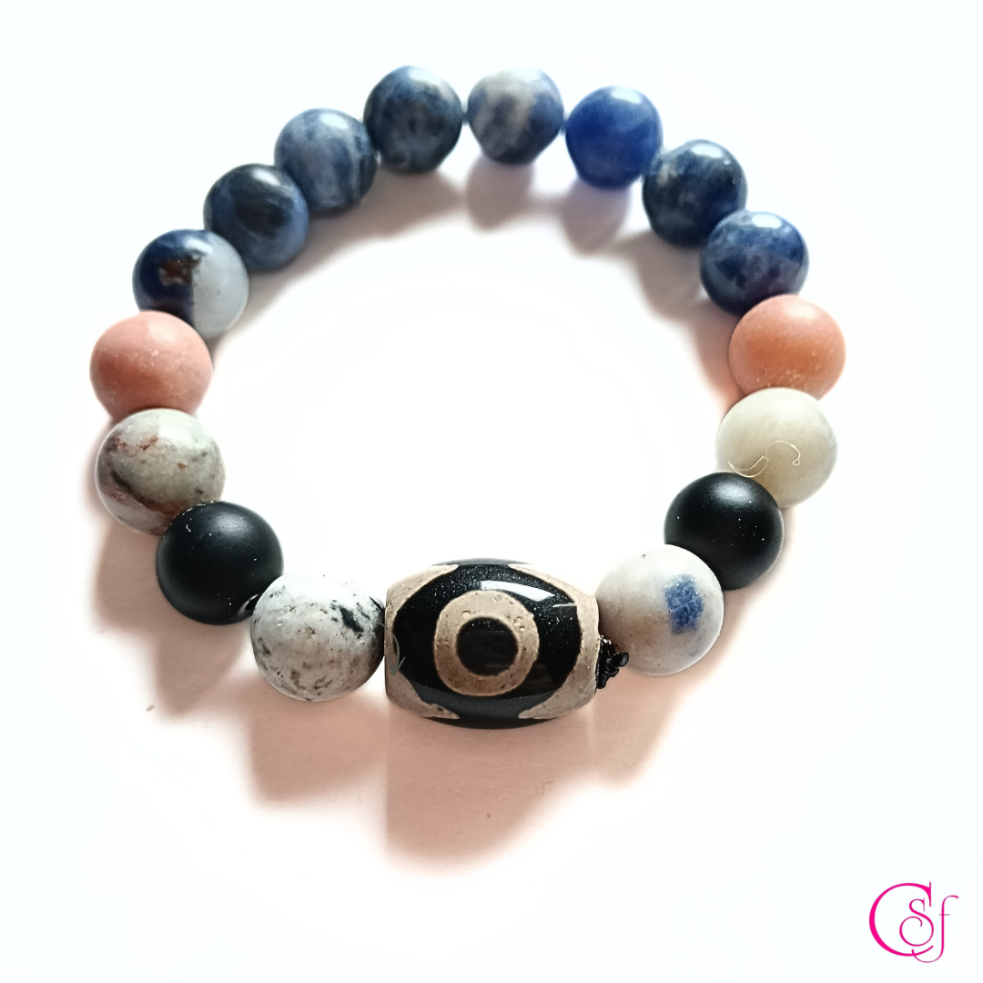 Pulsera Dzi Ojo Tibetano · Protección y Presencia · Unisex CSF