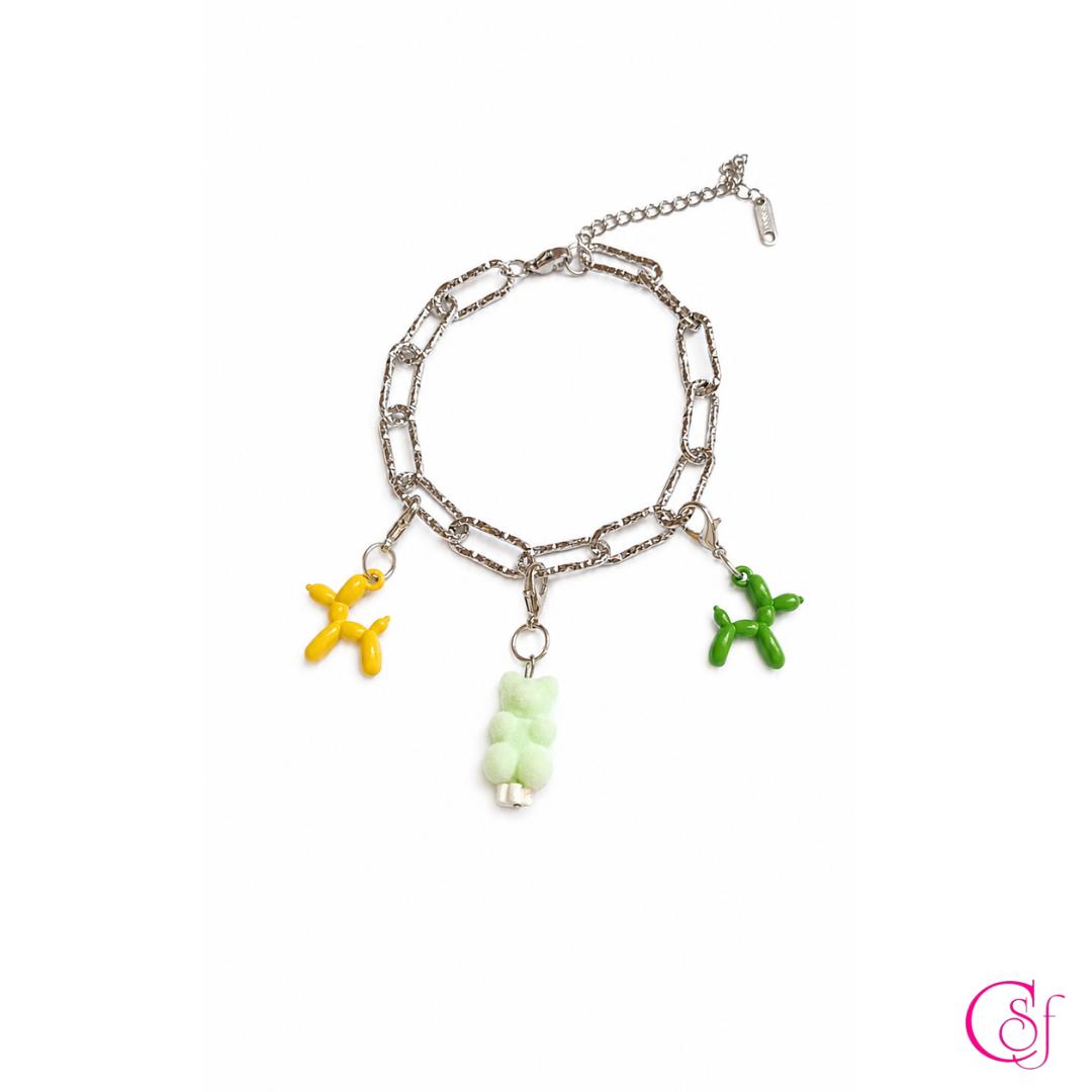 Pulsera KAWAII Mix & Match · Acero Inoxidable 316L con Dijes Intercambiables