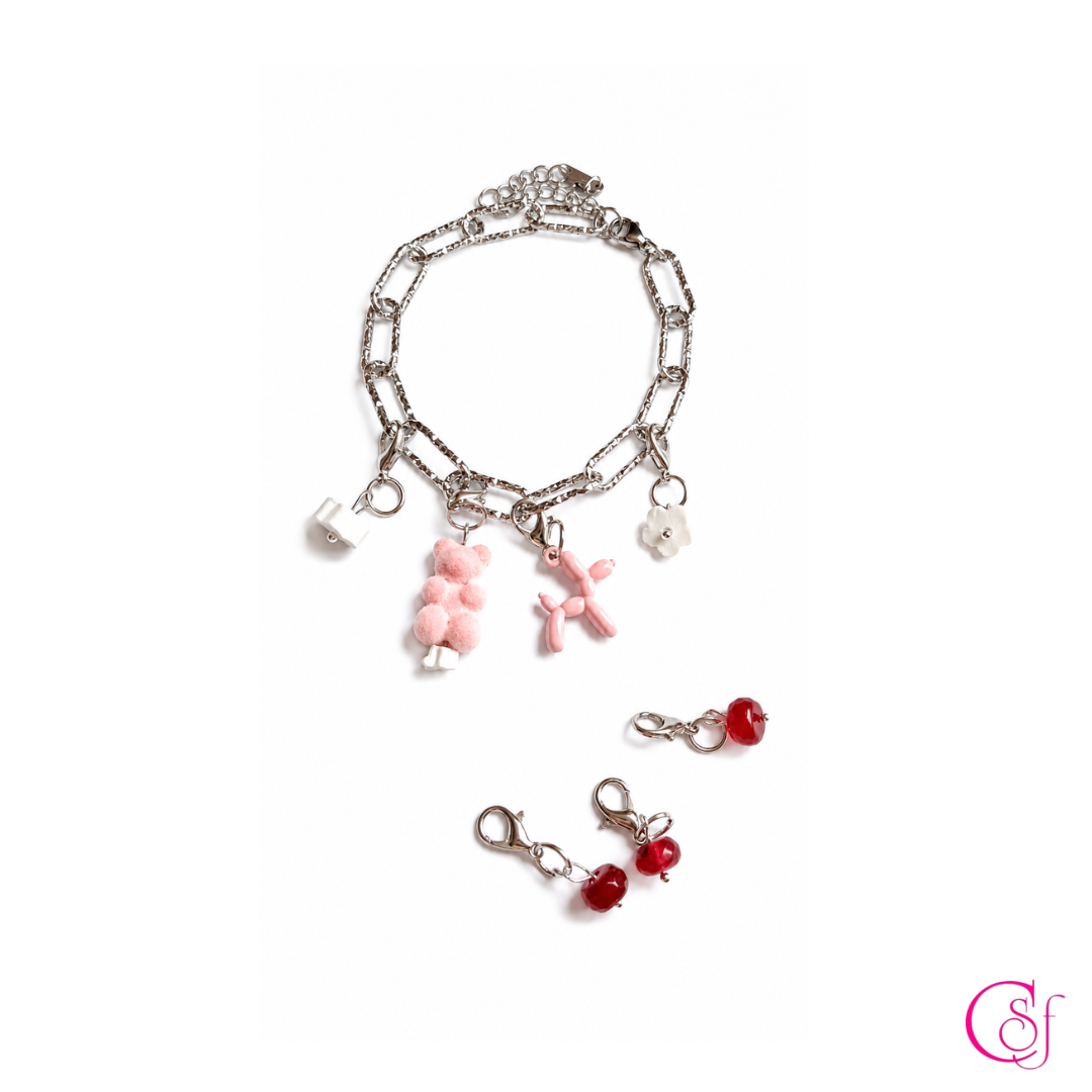 Pulsera KAWAII Mix & Match · Acero Inoxidable 316L con Dijes Intercambiables