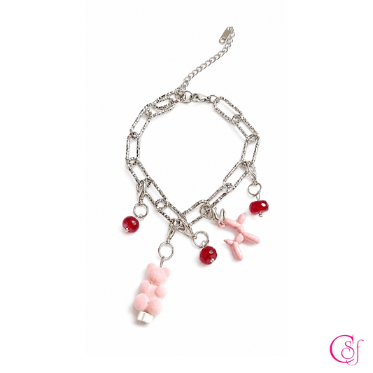 Pulsera KAWAII Mix & Match · Acero Inoxidable 316L con Dijes Intercambiables