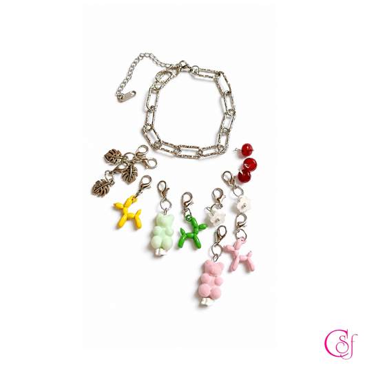 Pulsera KAWAII Mix & Match · Acero Inoxidable 316L con Dijes Intercambiables