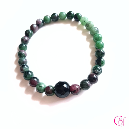 Pulsera Rubí Zoisita · Contraste y Carácter · Diseño de Autor CSF