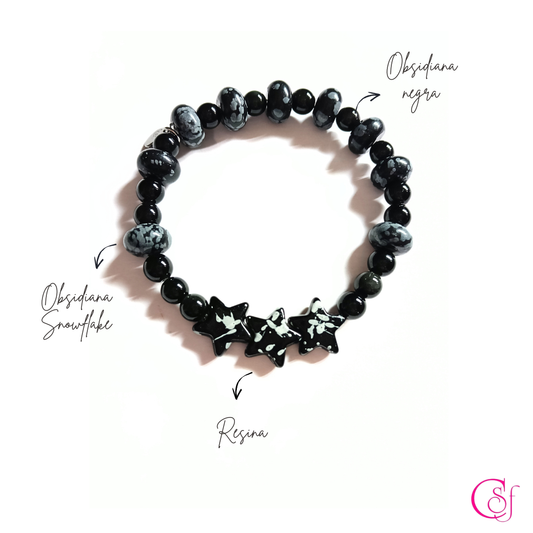 Pulsera Stars · Protección y Equilibrio · Diseño de Autor CSF