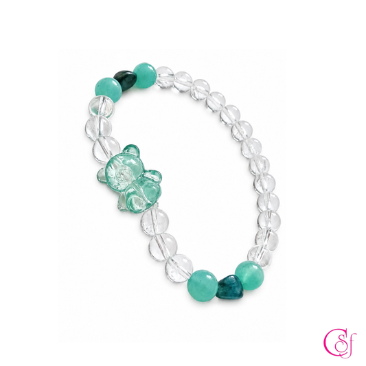 Pulsera Bear · Apatita y Amazonita · Diseño de Autor CSF