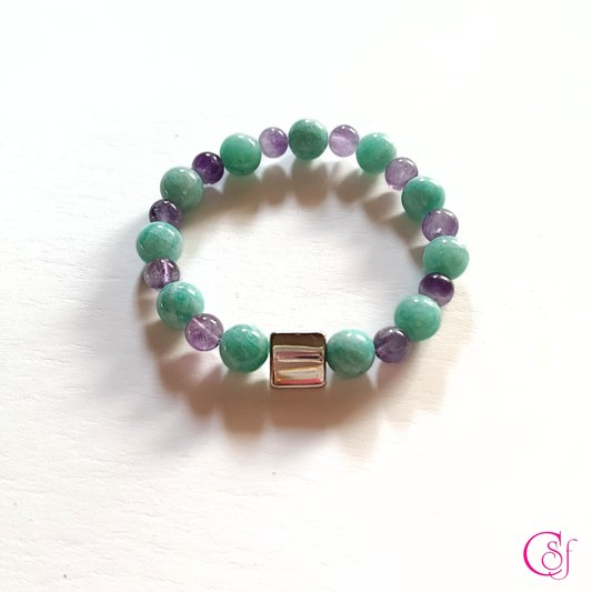Pulsera de Amazonita y Amatista
