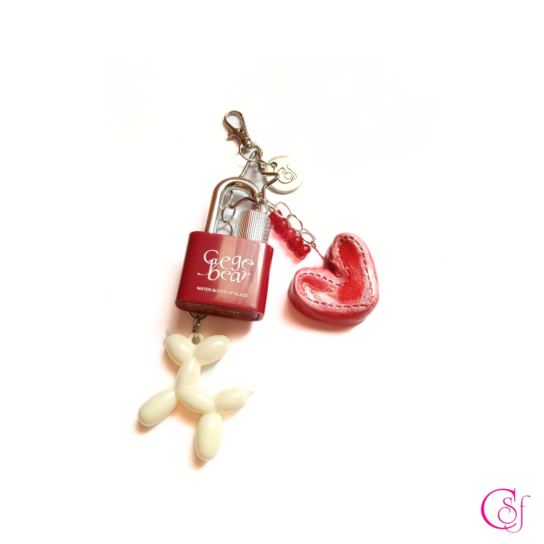 Adorna bolsos Glam Coffee · Corazón, Labial y Balloon Dog