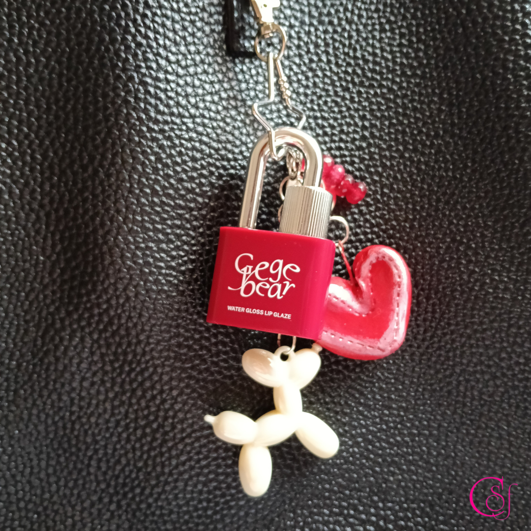 Adorna bolsos Glam Coffee · Corazón, Labial y Balloon Dog