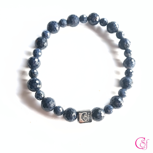 Pulsera Zafiro Facetado · Precisión y Elegancia · Diseño de Autor CSF