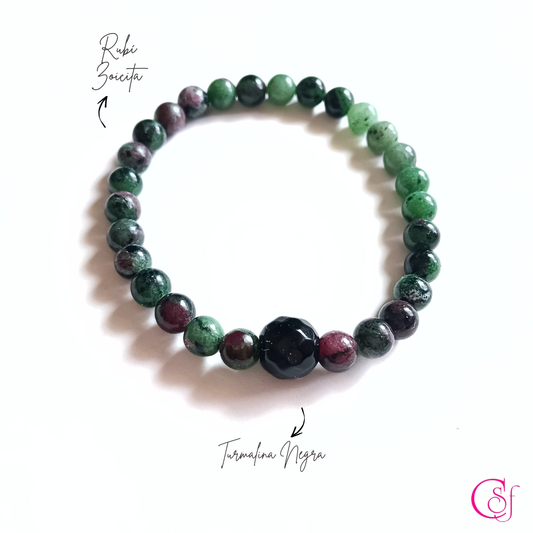 Pulsera Rubí Zoisita · Contraste y Carácter · Diseño de Autor CSF