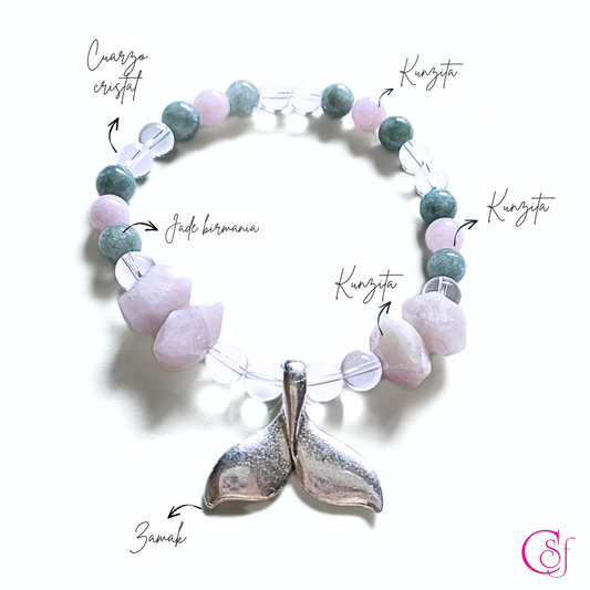 Pulsera Cola de Ballena · Luz y Equilibrio · Diseño de Autor CSF