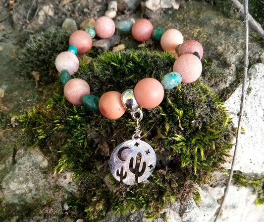 Pulsera Aventurina Mate y Turquesa Africana